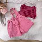 Salopette rose pull arrieur 2 pieces – Image 3