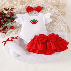 Enssemble bébé 4 piéces rouge