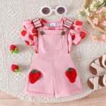 Salopette fraisier 2 piéce