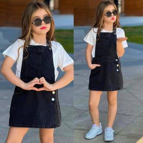 Robe salopette noir 2 piéce