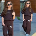 Enssemble fille summer marron