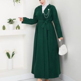 Robe manteau verte
