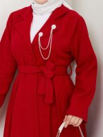 Robe manteau rouge – Image 2