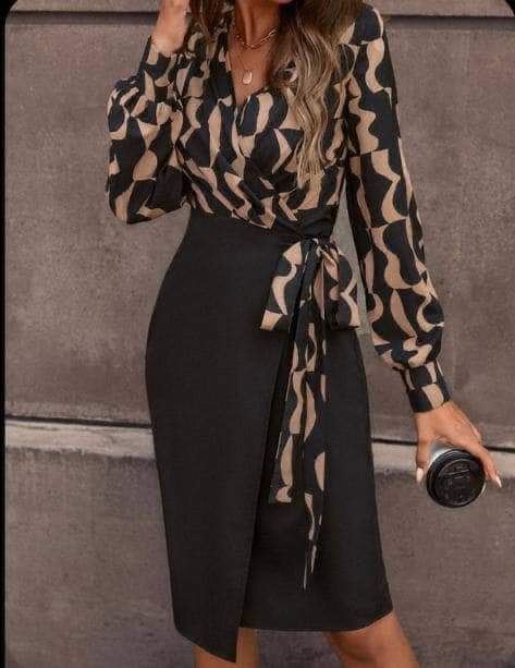IMG-20230523-WA0627 Robe beige et noir new collection – Image 1