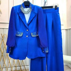 Enssemble bleu royal paillettes