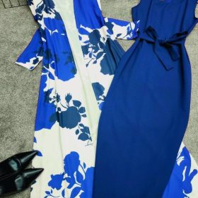Robe bleu 3 piéce