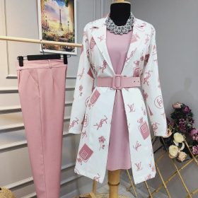 Enssemble COCO CHANEL blanc et rose 4 piéces