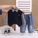 Ensemble Polo Bleu 3piéces