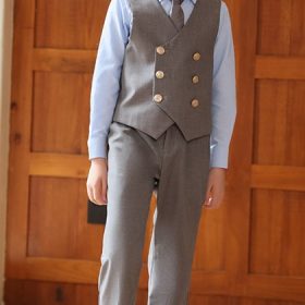Costume Preppy gris 4piéces