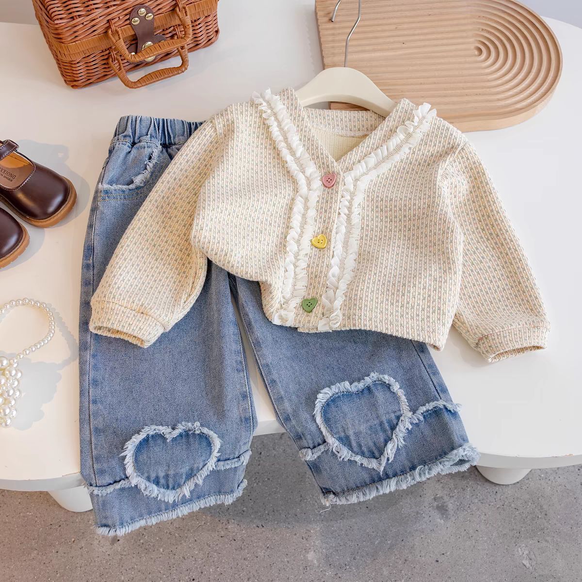 O1CN01YmCNsT1jKnDNVXEcL_!!3542364530-0-cib Ensemble Cardigan Maille & Jean Cœurs – Image 1