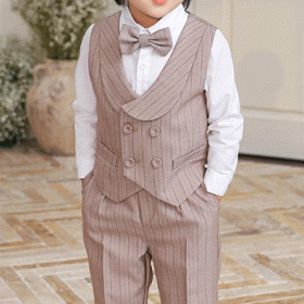 Costume Rayé 4piéces