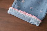 Ensemble en jean à petites fleurs rose 3piéces – Image 6