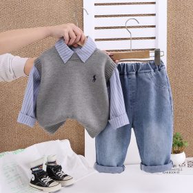 Ensemble Polo Gris 3piéces