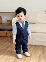 Costume Gentleman bleu 4piéces – Image 2