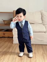 Costume Gentleman bleu 4piéces