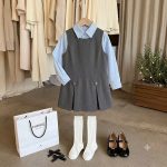 Robe Écolière Grise avec chemise bleu – Image 4